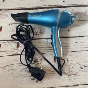 BaByliss Nano Titanium Blue Hair Dryer with Concentrator Nozzle